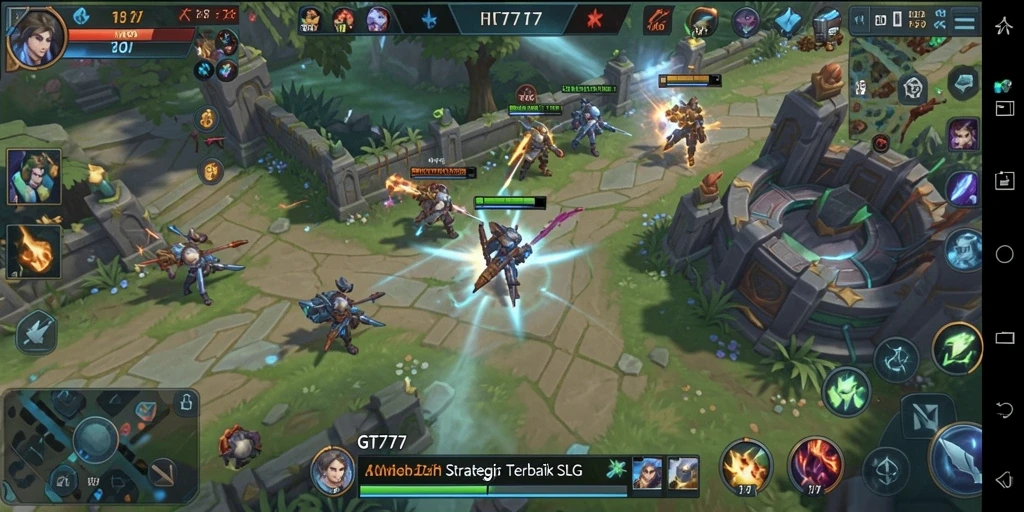 Screenshot gameplay GT777 menunjukkan aksi strategis yang mendebarkan.