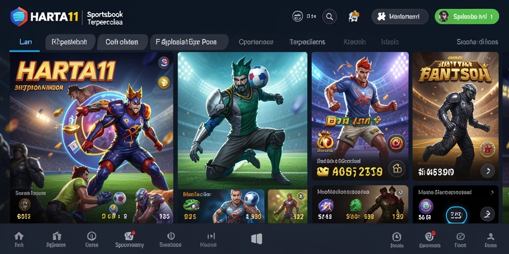 Tampilan gameplay HARTA11 yang menarik dan interaktif di aplikasi Sportsbook.