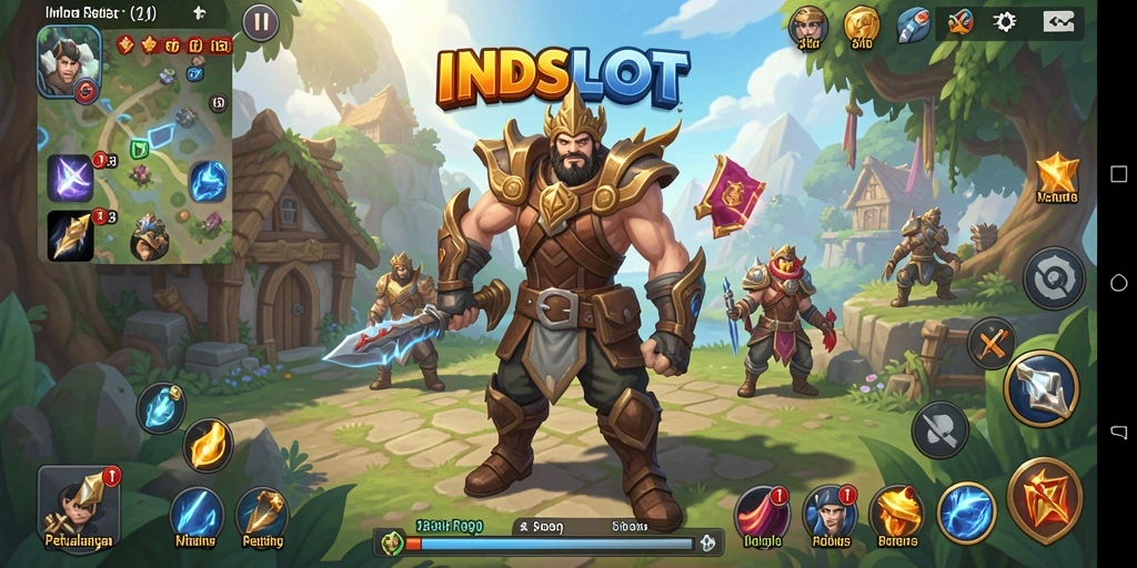 Tampilan gameplay INDSLOT yang menegangkan dan penuh aksi RPG.