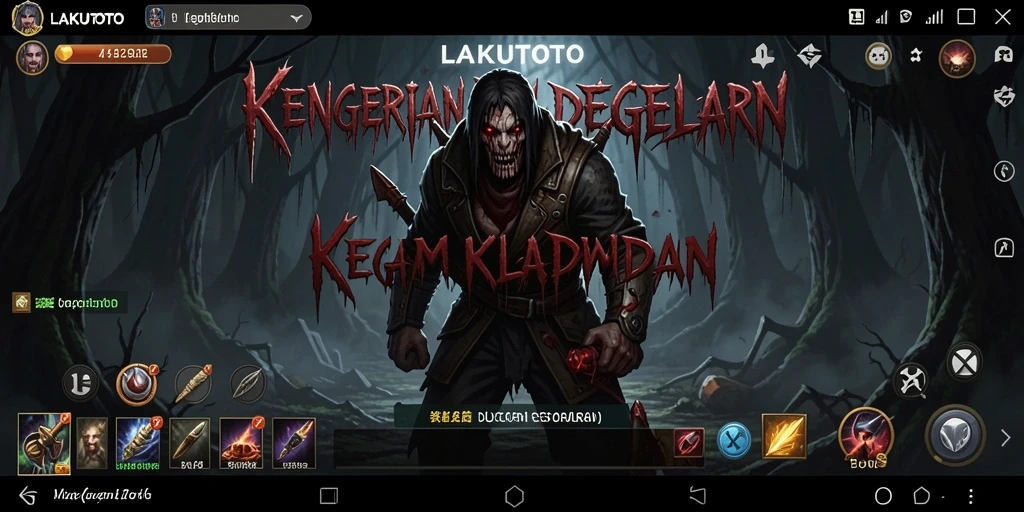 Screenshot menunjukkan suasana mencekam dalam LAKUTOTO.