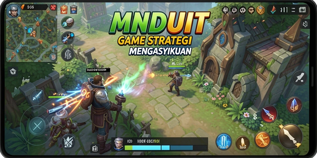 Tampilan gameplay <strong>MNDUIT</strong> yang mendebarkan dan penuh strategi.