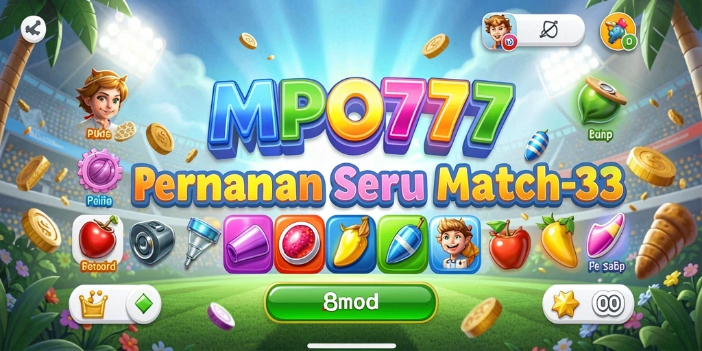 Screenshot gameplay MPO777 menampilkan aksi seru Match-3.