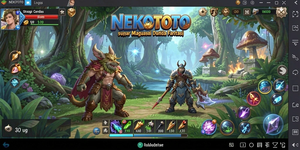 Tampilan gameplay strategi di NEKOTOTO dengan aksi mendebarkan.