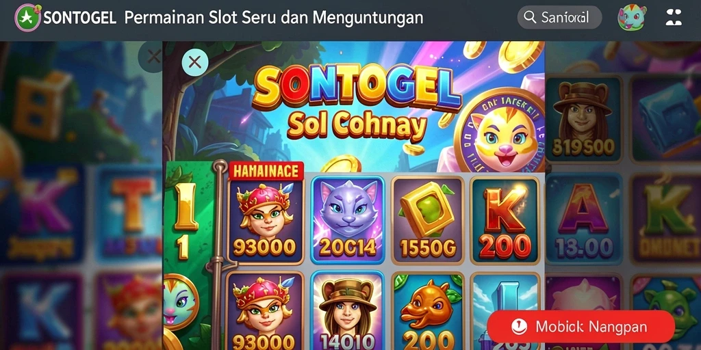 Tampilan gameplay menarik dari SONTOGEL yang menyenangkan.