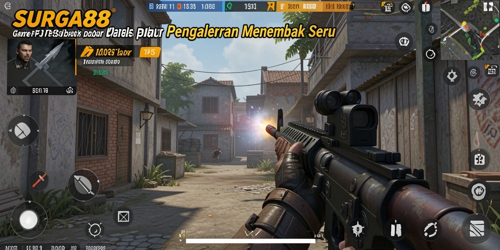 Gameplay SURGA88 yang mendebarkan dengan aksi tembak-menembak yang intens.